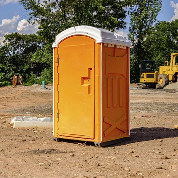 how often are the portable restrooms cleaned and serviced during a rental period in Mosby MT